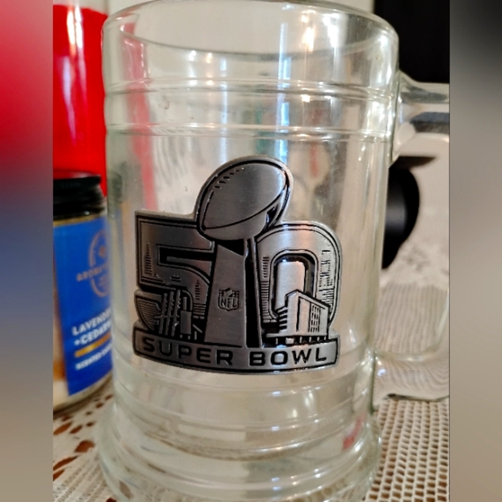 Super Bowl 50 Glass Mug